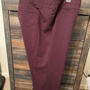 Maroon Stretch Pull On Pants
